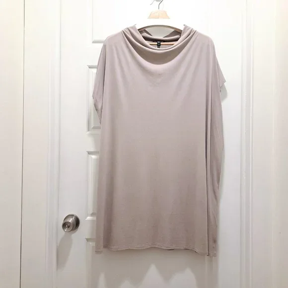 Eileen Fisher Stretch Silk Jersey Funnel Neck Tunic Size 2X - Picture 2 of 9